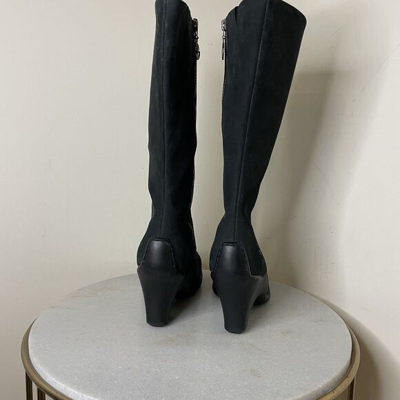 Timberland Women’s Uptown Tall Black Nubuck Leather Boots Style 98367 Sz.9.5 - Picture 9 of 15